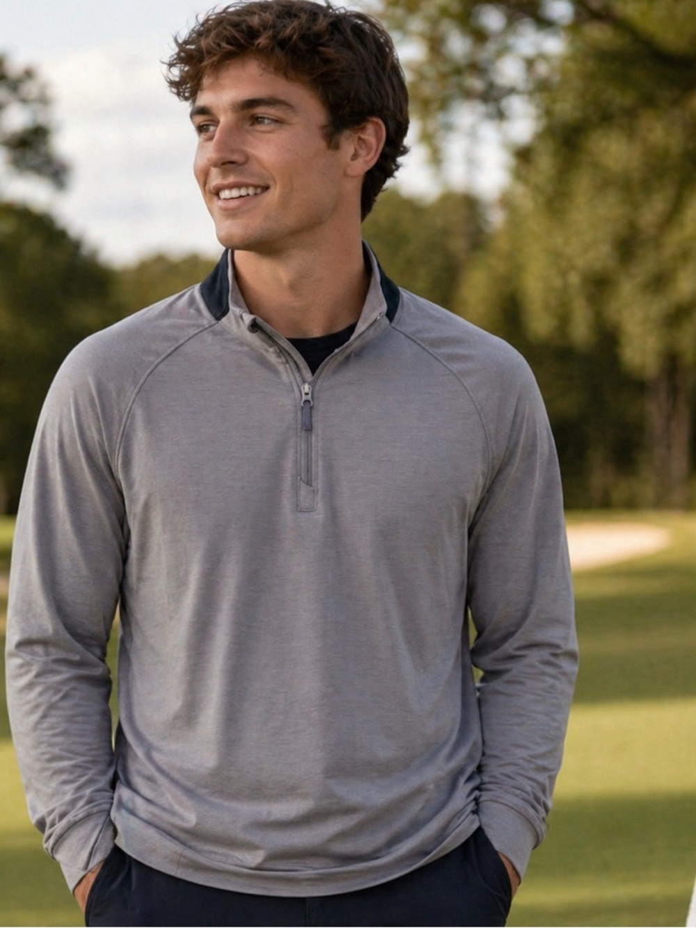 Johnnie-O Freeborne Performance Quarter Zip Pullover Stretch 25330